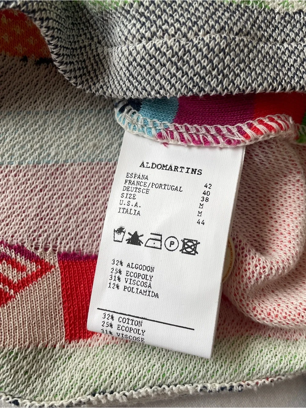 Aldo Martins Silan Cardigan Pastel Aztec Geometric Open Front Western Medium